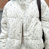 Women's Cute Floral Winter Coat