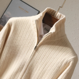 Wool Stand-Up Collar Cardigan