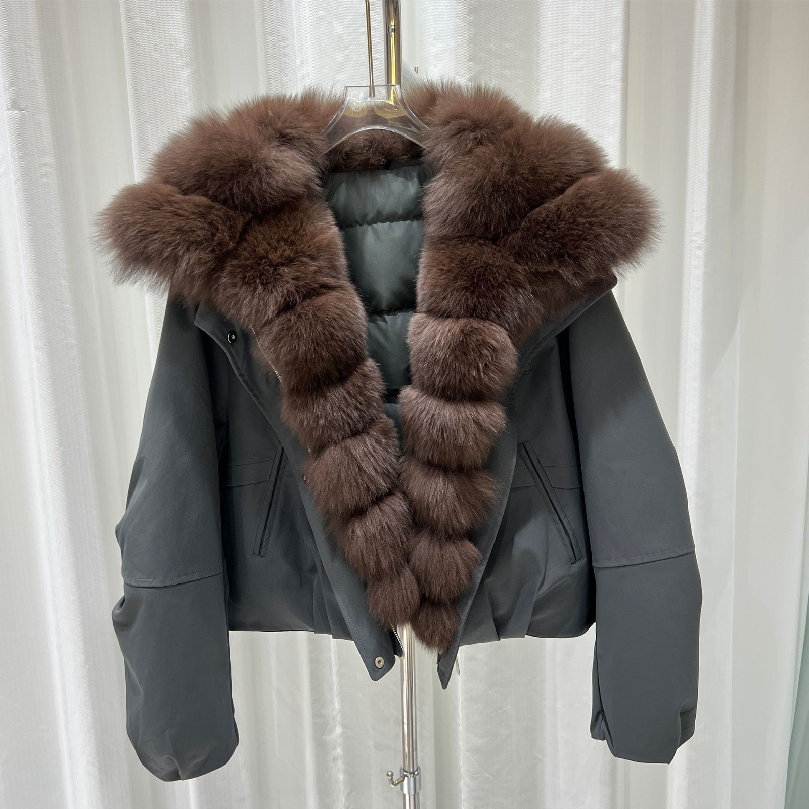 Goose Down Fur Coat