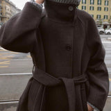 High Neck Belted Coat