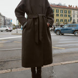 High Neck Belted Coat
