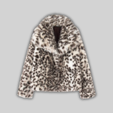 Leopard Print Faux Fur Jacket