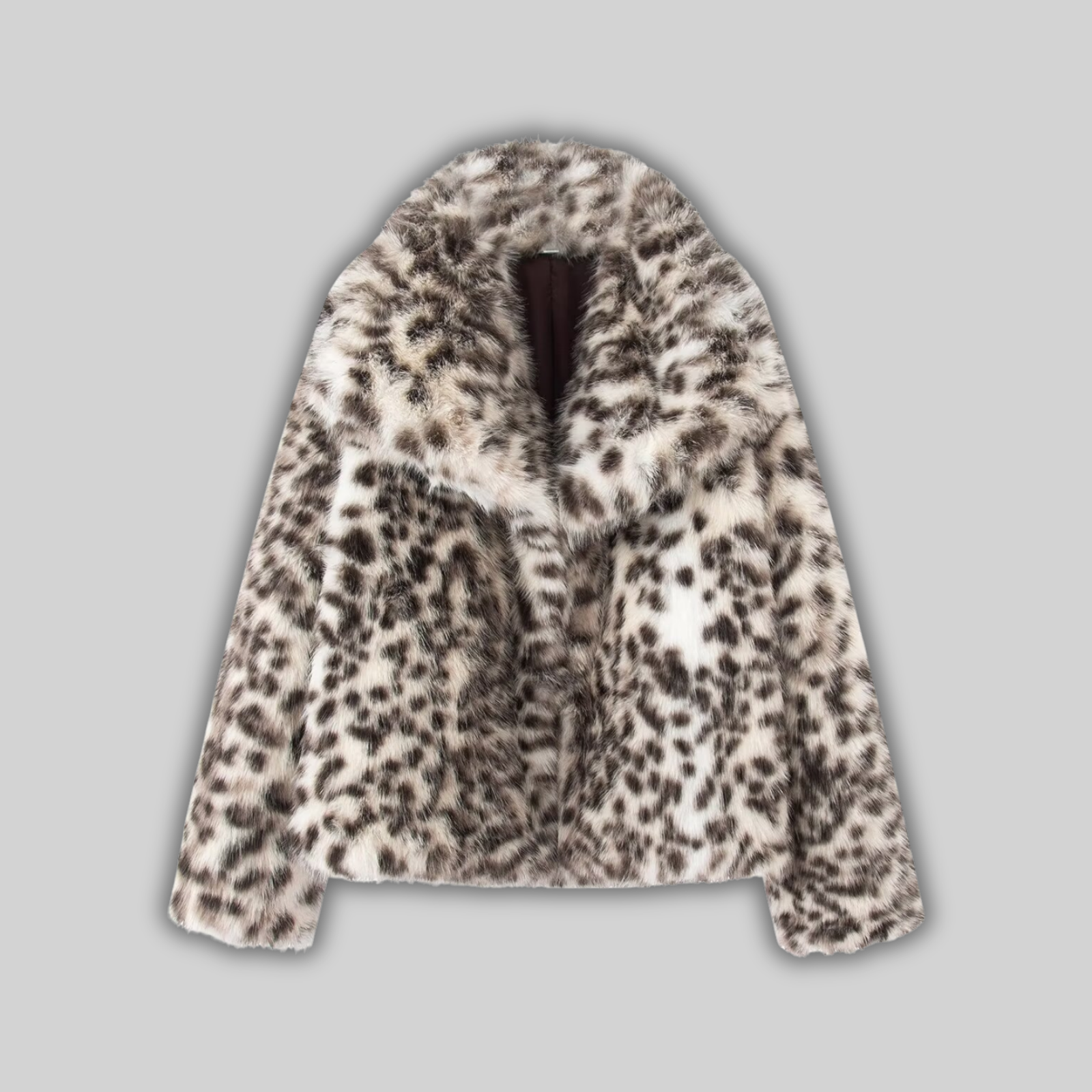 Leopard Print Faux Fur Jacket