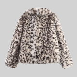 Leopard Print Faux Fur Jacket