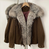 Raccoon Fur Down Parka