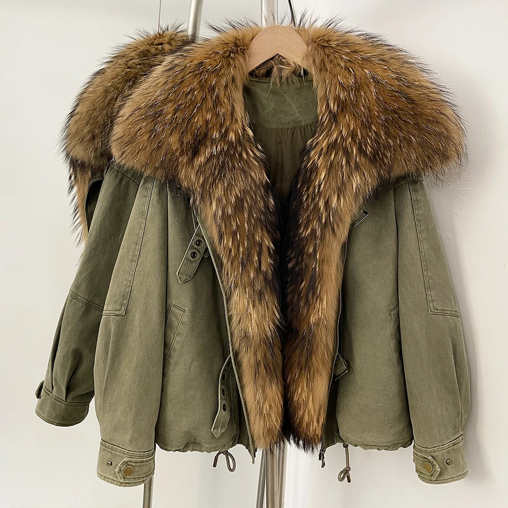 Raccoon Fur Down Parka
