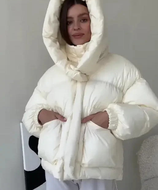 Hooded Leopard Puffer Coat