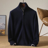 Wool Stand-Up Collar Cardigan