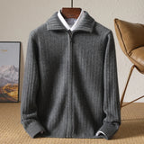 Wool Stand-Up Collar Cardigan