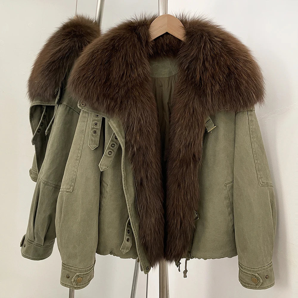 Raccoon Fur Down Parka