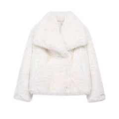 Cropped Faux Fur Jacket