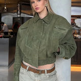 Cropped Suede Jacket