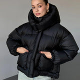 Hooded Leopard Puffer Coat