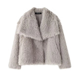 Cropped Faux Fur Jacket