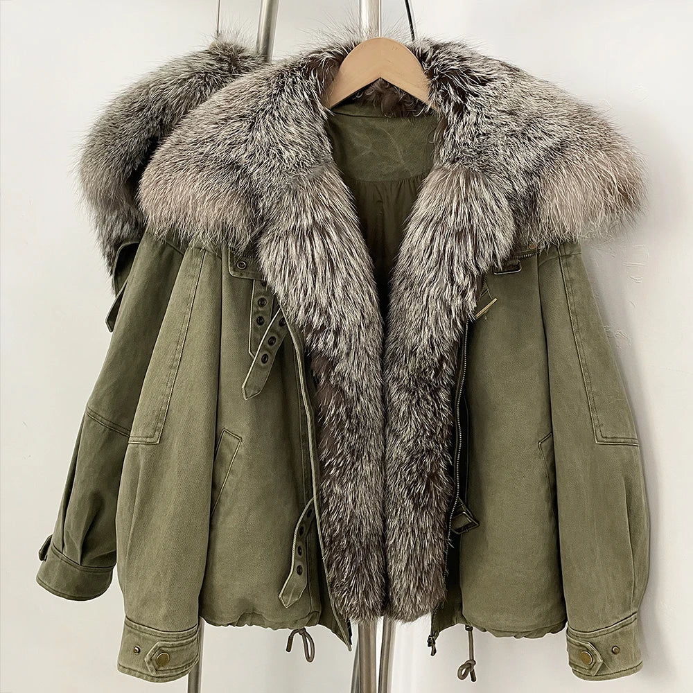 Raccoon Fur Down Parka