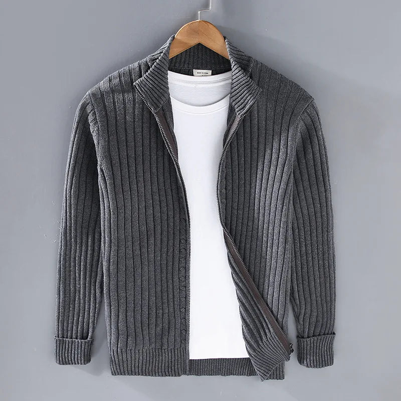 Knitted Zip Cardigan