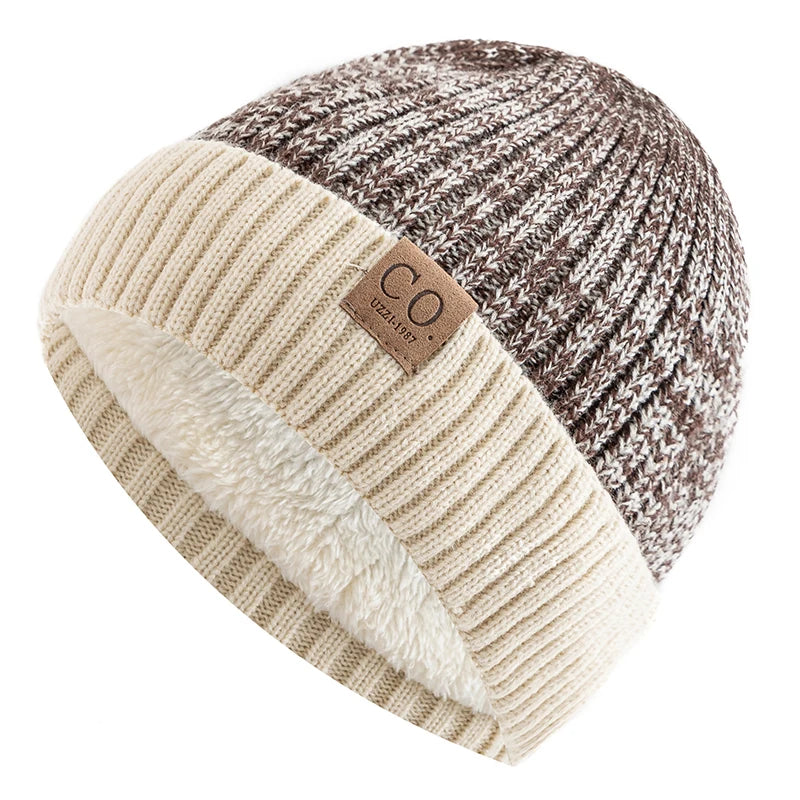 Unisex Two-Tone Winter Beanie