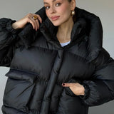 Hooded Leopard Puffer Coat