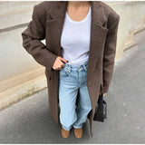Women's Brown Wool Overcoat