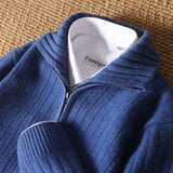 Wool Stand-Up Collar Cardigan