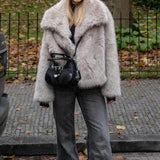 Cropped Faux Fur Jacket