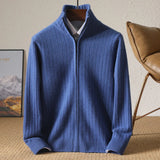 Wool Stand-Up Collar Cardigan