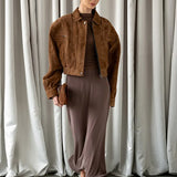 Cropped Suede Jacket