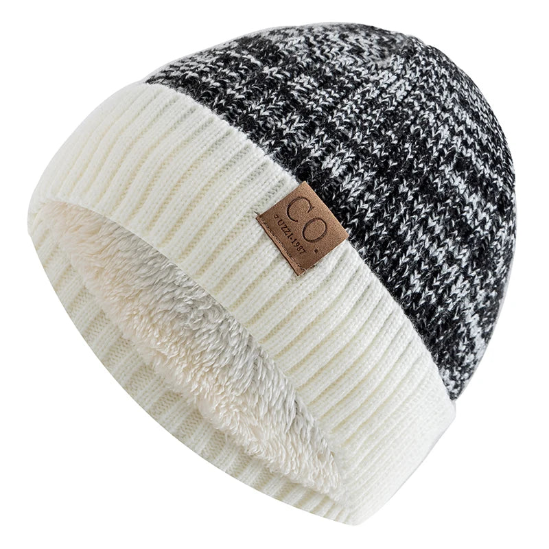 Unisex Two-Tone Winter Beanie