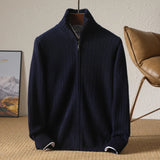 Wool Stand-Up Collar Cardigan