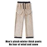 Plush Lined Cotton Winter Pants