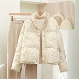 Women's Cute Floral Winter Coat