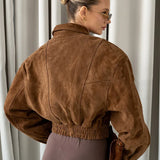 Cropped Suede Jacket