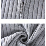 Knitted Zip Cardigan
