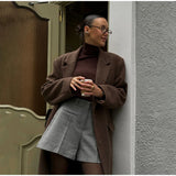 Women's Brown Wool Overcoat