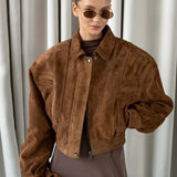 Cropped Suede Jacket