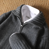 Wool Stand-Up Collar Cardigan
