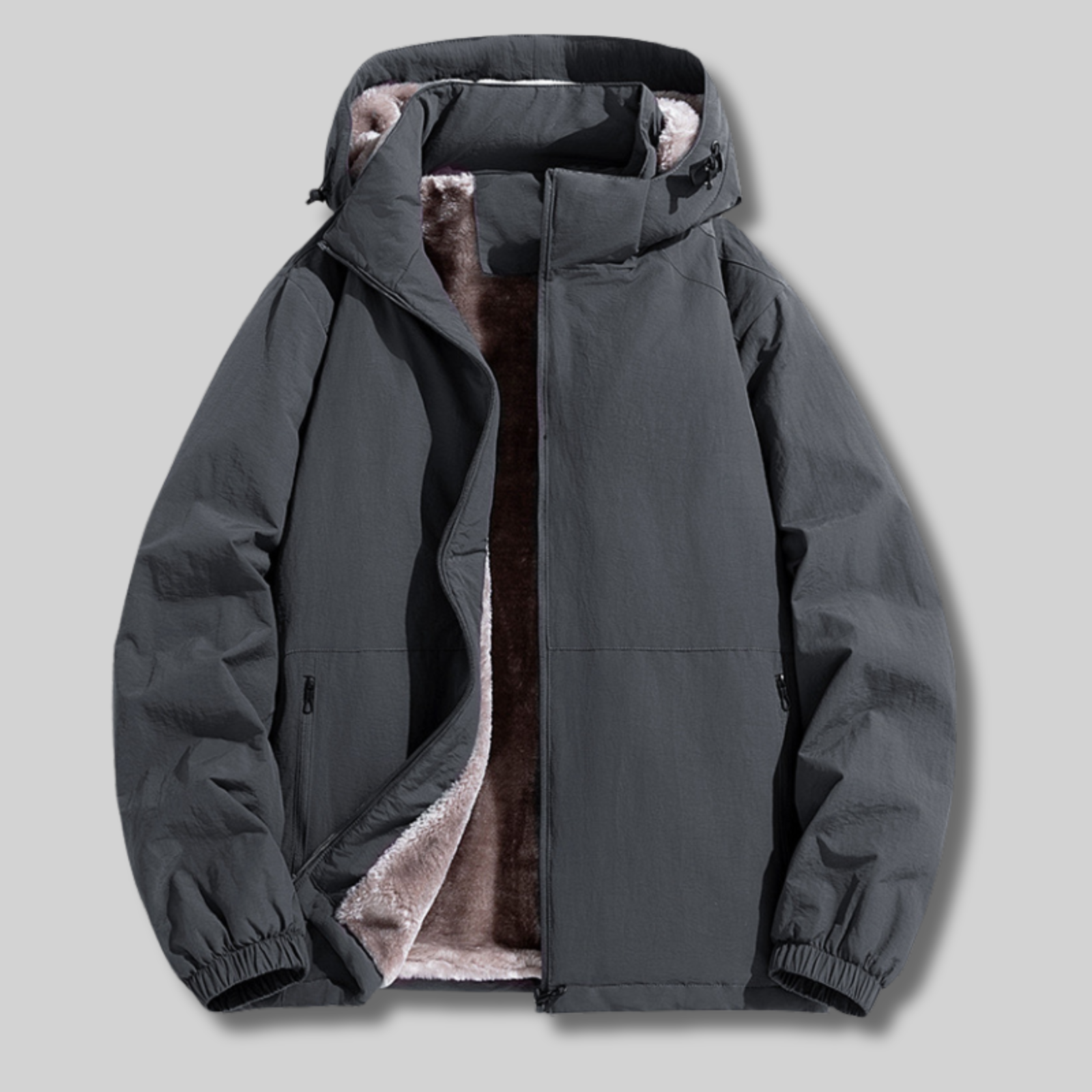 Fleece Lined Hooded Jacket