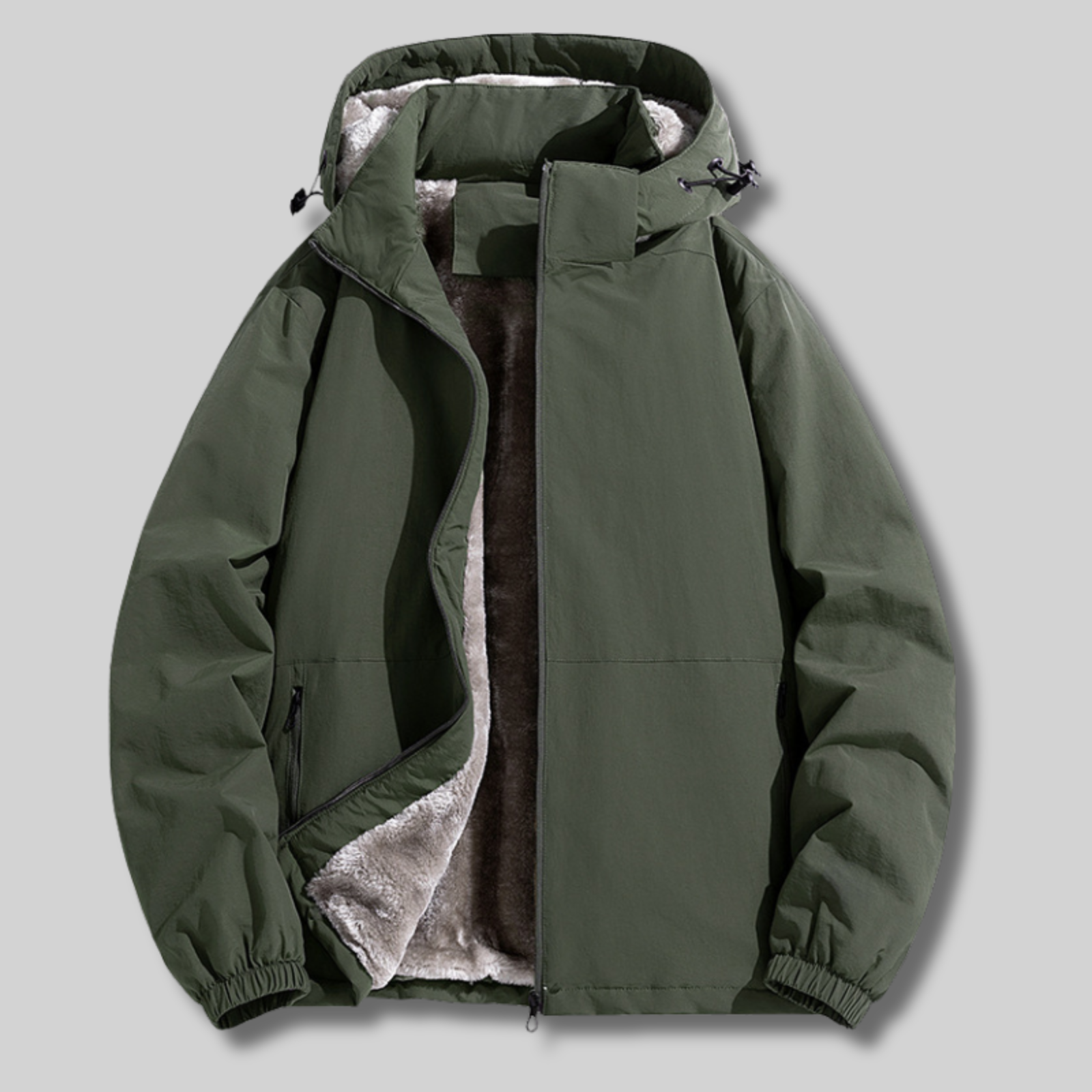 Fleece Lined Hooded Jacket