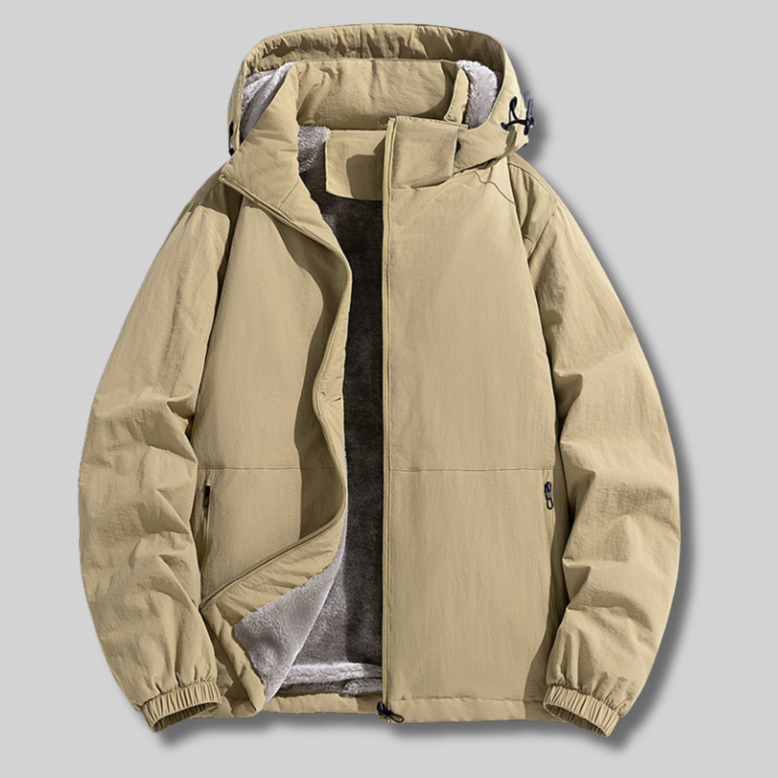 Fleece Lined Hooded Jacket